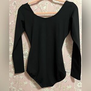 NWOT black Capezio long sleeve leotard for dance/balet